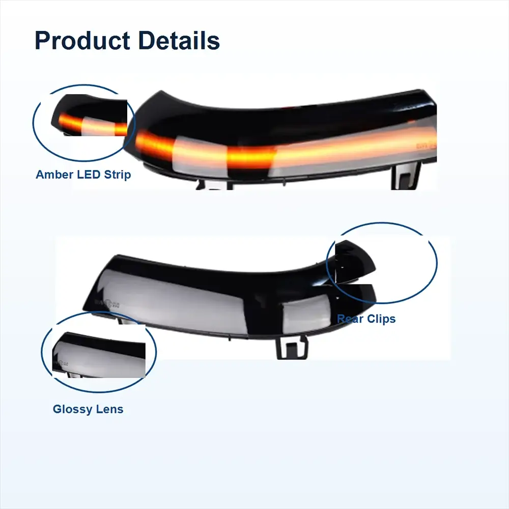 LED Turn Signal Lights with Flowing Water Effect for VW Passat B6 Golf 5 Jetta by InterCyprus Trading Ltd