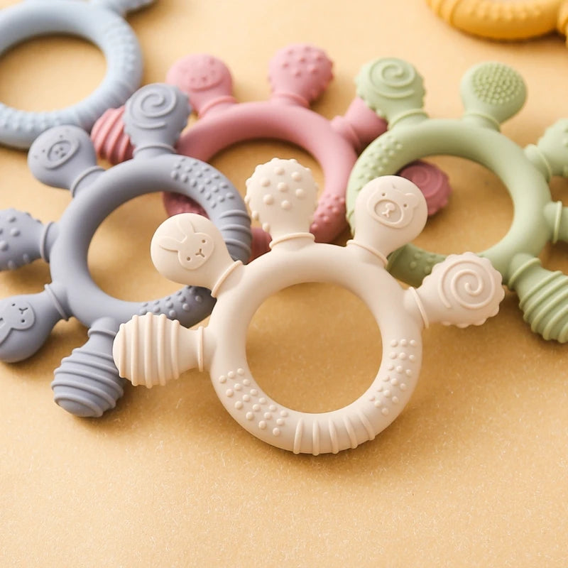 Silicone Animal Teether Ring for Babies