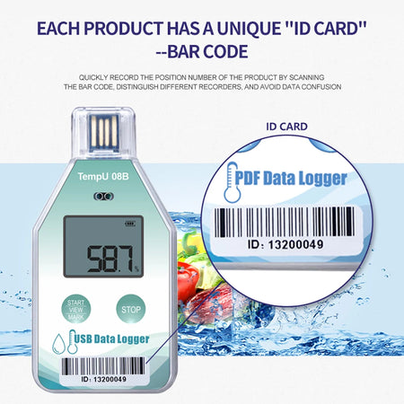 TempU08B &ndash; IP67 Waterproof Temp And Humidity Data Logger