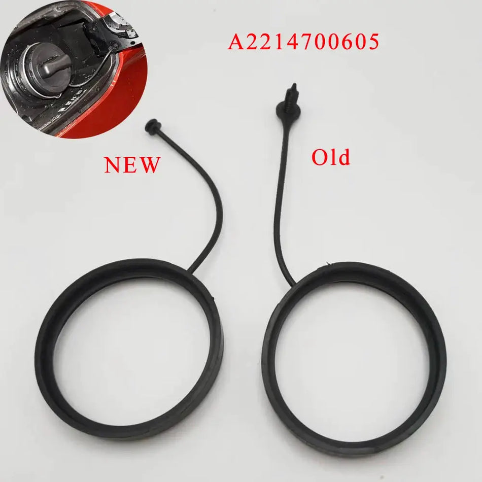 Black Fuel Filler Cap With Strap For Mercedes-Benz W203 W204 W211 W212 W221 by InterCyprus Trading Ltd