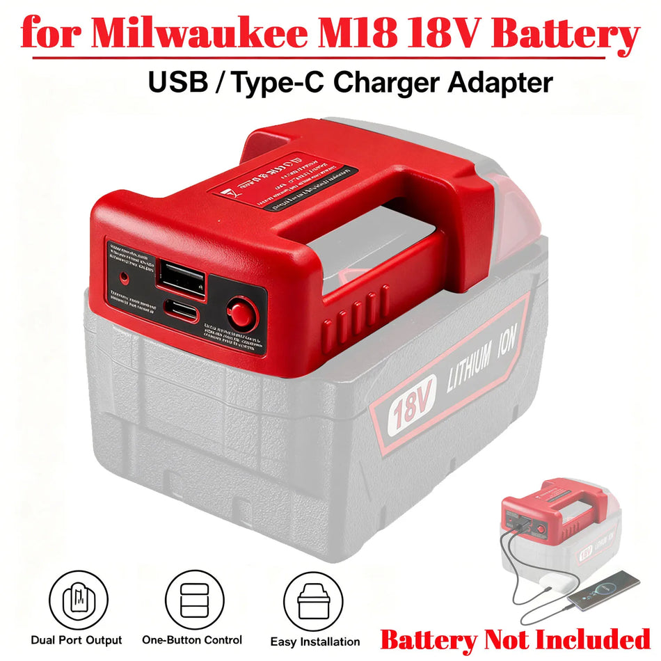 Adaptador de Bateria Montado na Cintura Para Ferramentas Milwaukee 18V
