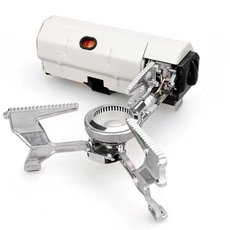Camping Gas Stove 2670W &ndash; Portable and Efficient Cooking Solution White