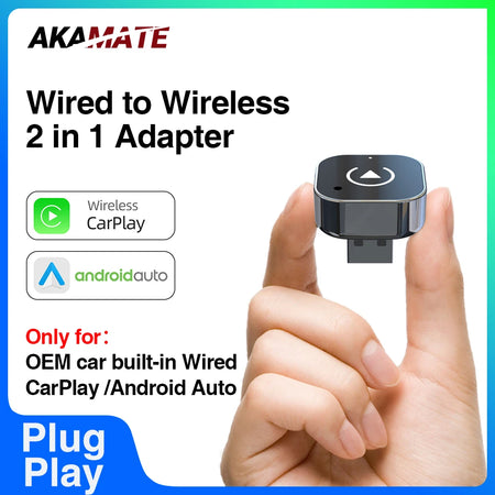 2in1 Wireless CarPlay Adapter - Wireless Android Auto