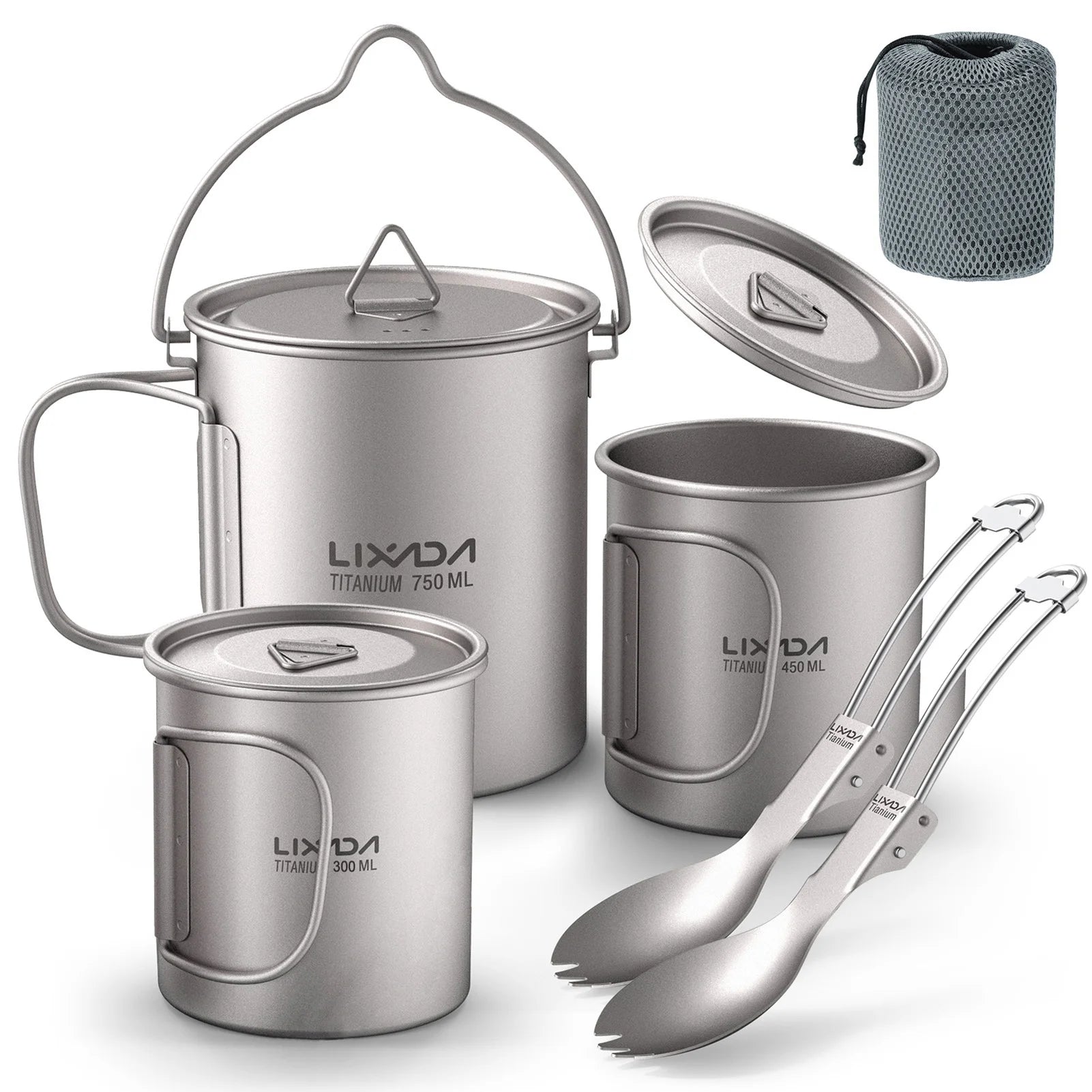 Ultralight 750ml Titanium Pot &ndash; Ultra Lightweight Cookware 1 set 1 / CHINA