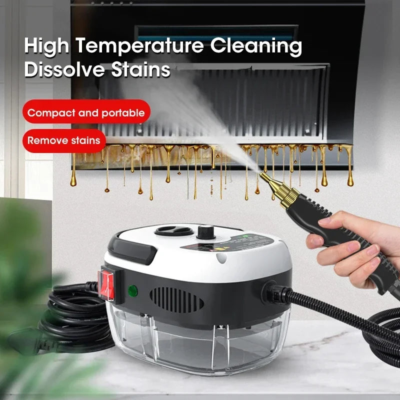 2500W High-Temperature Steam Cleaner for Home &amp; Car - US/EU Plug