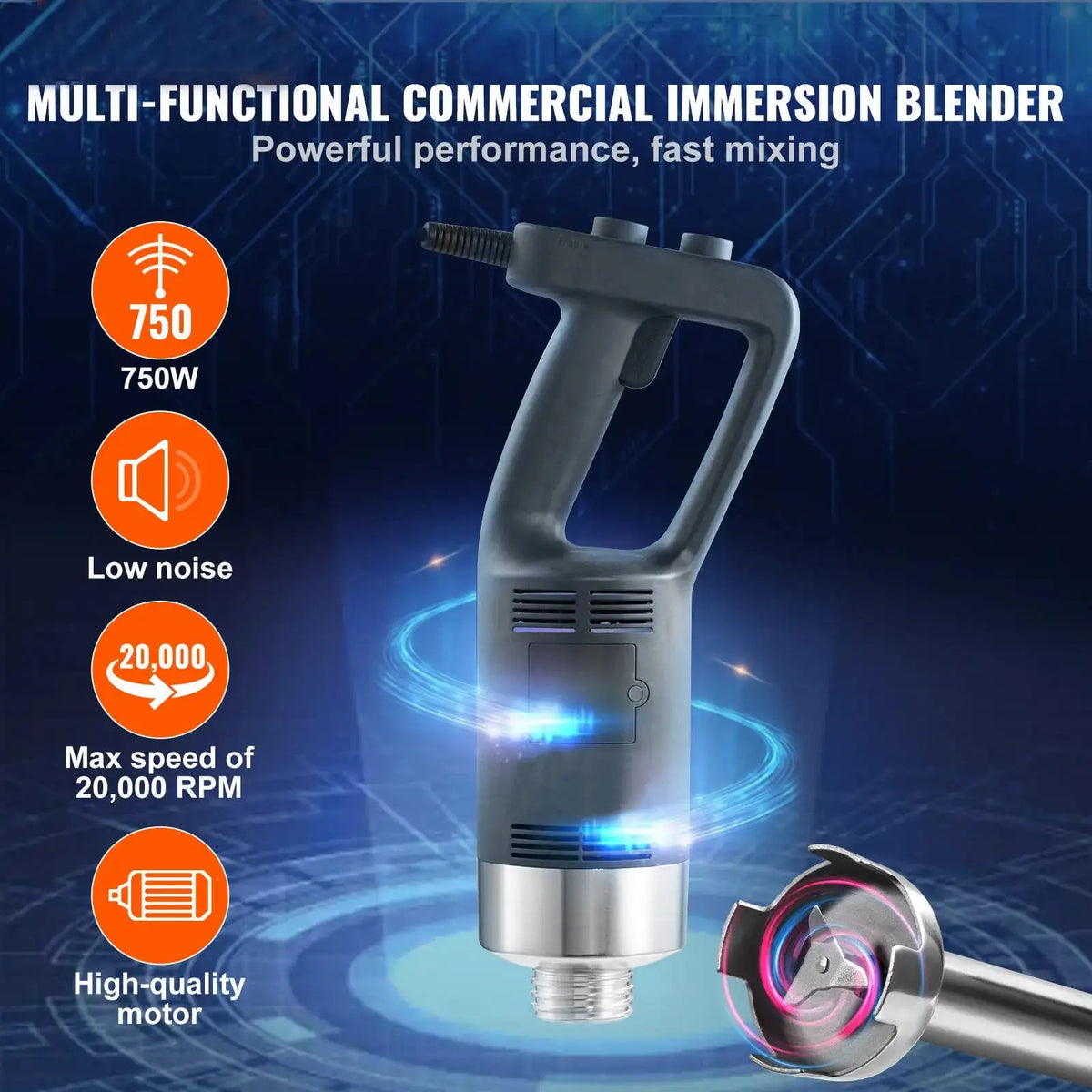 16 Inch Commercial Immersion Blender Heavy Duty