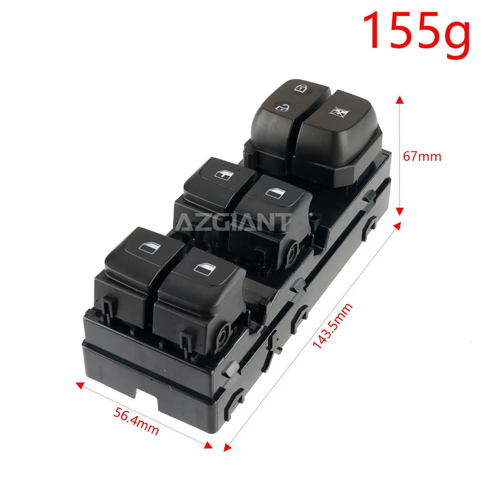 Power Window Master Switch Button Direct Replacement for Kia Rio 2018-2020 Front Left Plastic
