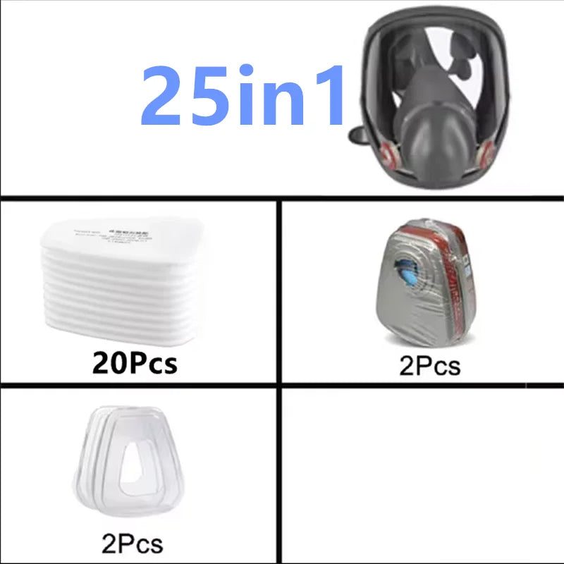 6800 Gas Mask &ndash; Anti-Fog Full Face Protection 25in1