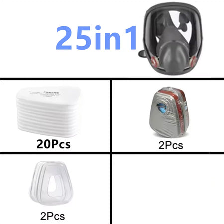 6800 Gas Mask &ndash; Anti-Fog Full Face Protection 25in1