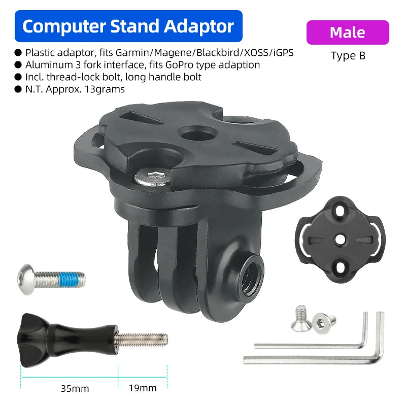 DEEMOUNT Bicycle Computer Mount &ndash; Durable and Lightweight Design Male B S044GM N S30 / CHINA