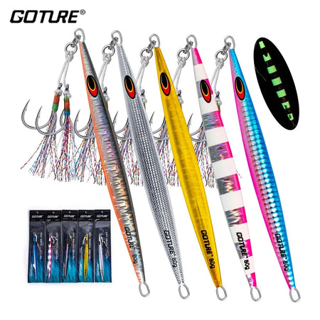 Goture Luminous Slow &amp; Fast Sinking Jig Fishing Lure for Saltwater Casting
