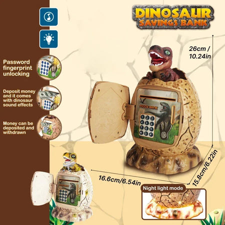 Piggy Bank Dinosaur Egg Model Money Box &ndash; Password Safe