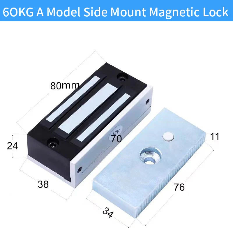 DC12V 60Kg Electromagnetic Lock &ndash; Side Mount Hidden Design Model A Side Mount