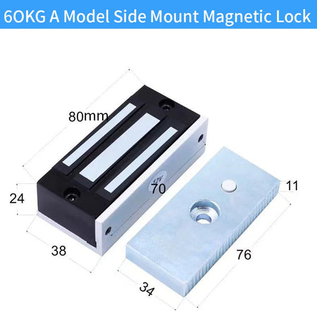 DC12V 60Kg Electromagnetic Lock &ndash; Side Mount Hidden Design Model A Side Mount
