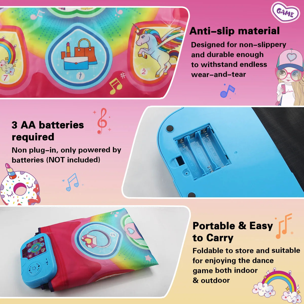 Large Electric Dancing Blanket &ndash; Interactive Educational Play Mat with Lights