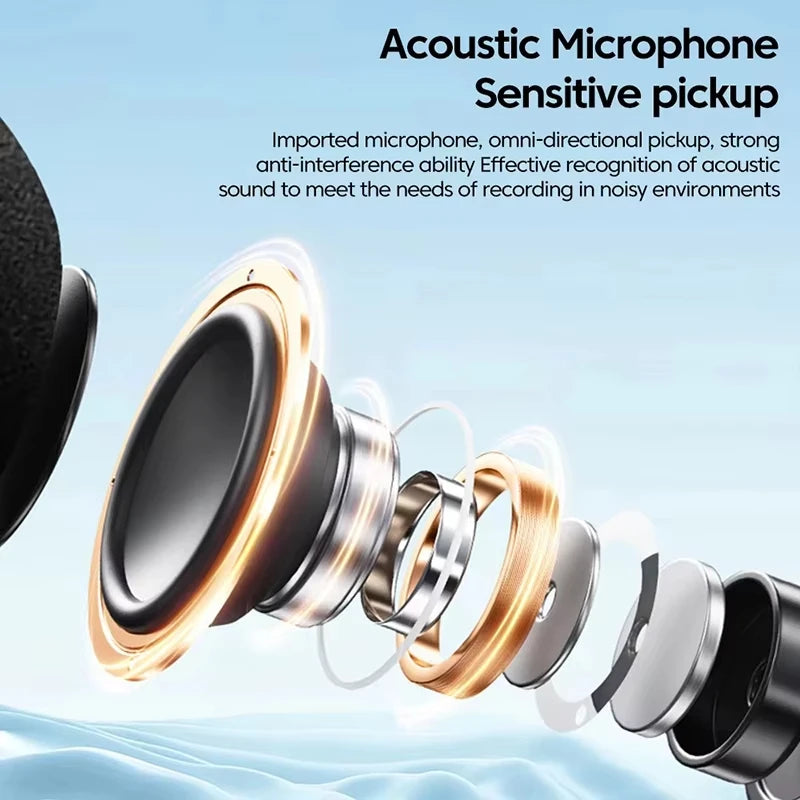 Bluetooth 5.5 Headphones With Collar Mic &ndash; 30h Battery Life