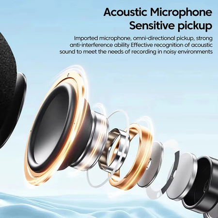 Bluetooth 5.5 Headphones With Collar Mic &ndash; 30h Battery Life