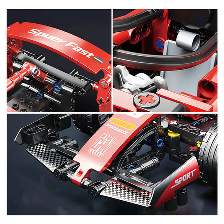 Toylinx Red F1 Rc Race Car Building Set 455 Pieces Kit