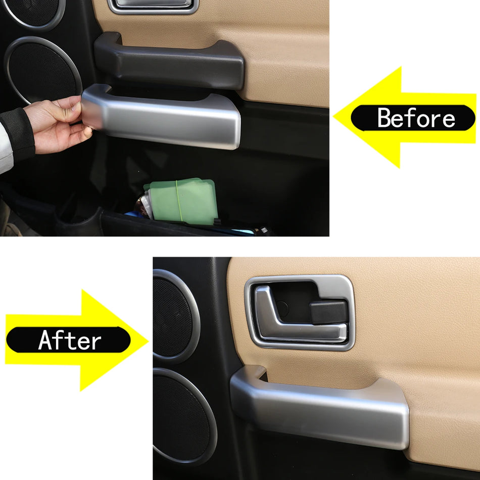 4Pcs ABS črne notranje ročice vrat dekorativni pokrovi za LR3