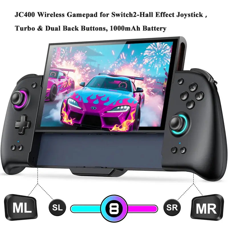 BEBONCOOL JC200 Hall Effect All-in-one Joycon For Nintendo Switch/Switch OLED 6-Axis Gyro Double Motor Vibration Gamepad by InterCyprus Trading Ltd