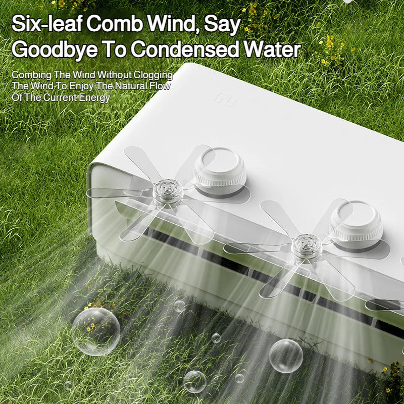 Suction Cup Wall Mounted Air Conditioning Fan - Windproof &amp; Adjustable Airflow
