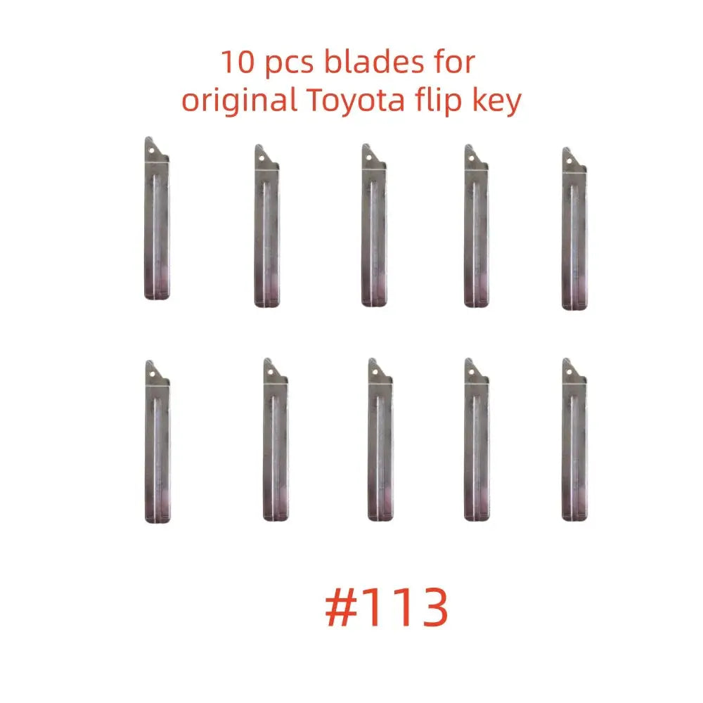 10pcs/lot Vertical milling Car Key Blade for Toyota Folding Flip Key 2014 year for Original Key Blade Replacement #113 by InterCyprus Trading Ltd