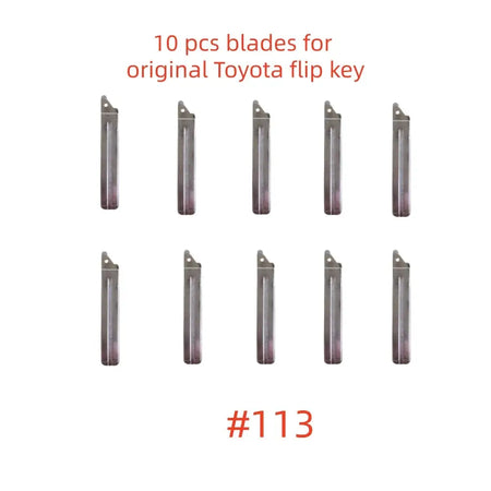 10pcs/lot Vertical milling Car Key Blade for Toyota Folding Flip Key 2014 year for Original Key Blade Replacement #113 by InterCyprus Trading Ltd