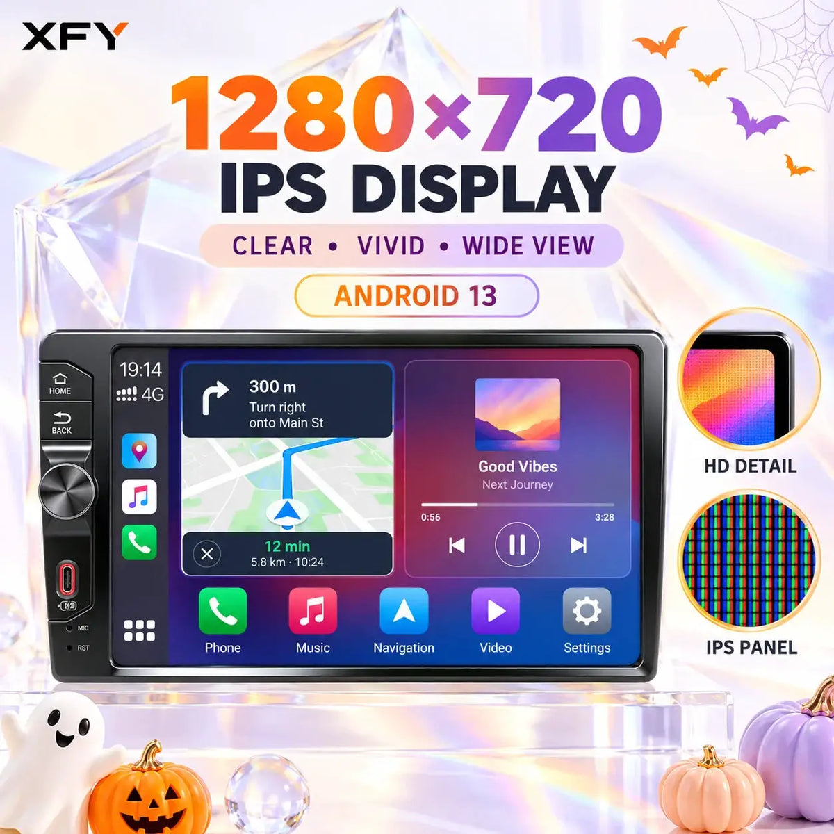7-Inch 2-DIN Car Stereo Radio With Wireless CarPlay Android Auto For VW BMW by InterCyprus Trading Ltd