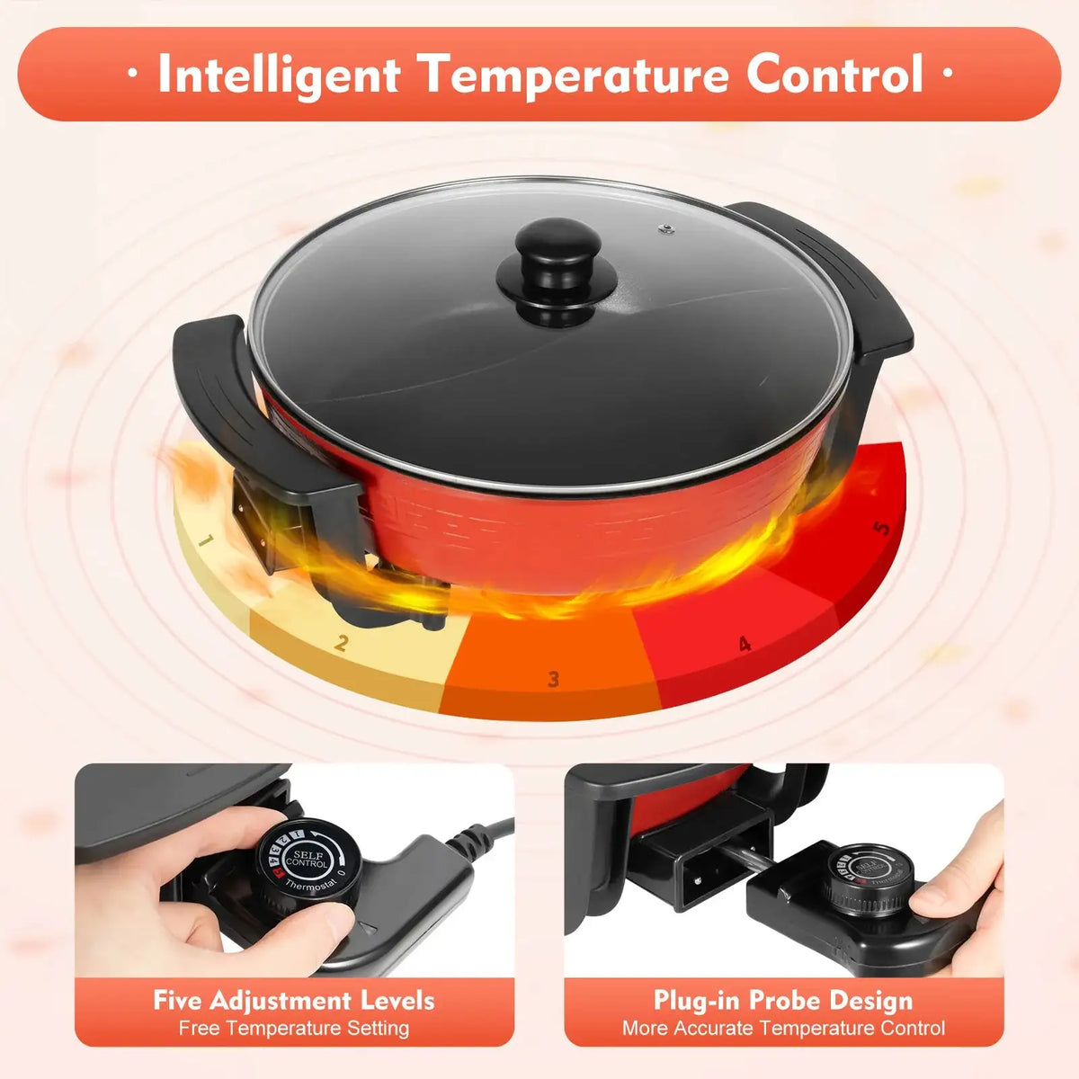 1360W Electric Hot Pot &ndash; Large 6L Capacity For Gatherings