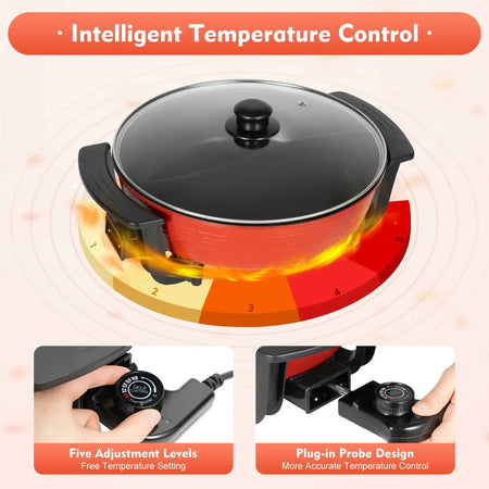 1360W Electric Hot Pot &ndash; Large 6L Capacity For Gatherings