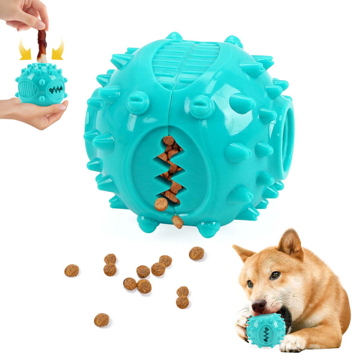 Coolplay Dog Chew Toys &ndash; Interactive Teeth Grinding and Food Dispensing Bule