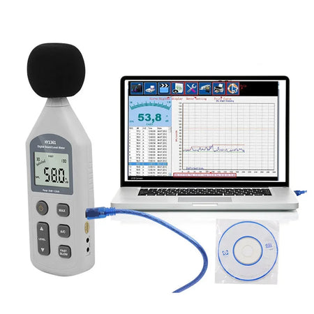 [HY1361 Sound Level Meter] &ndash; Wide 30-130dB Range USB