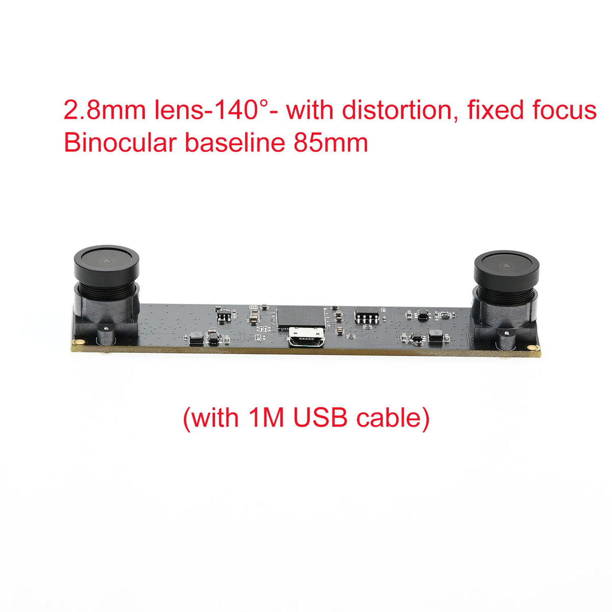 GXIVISION 4MP USB Dual Lens 1080P HD Webcam for VR and Depth Detection 2.8mm lens 140 deg