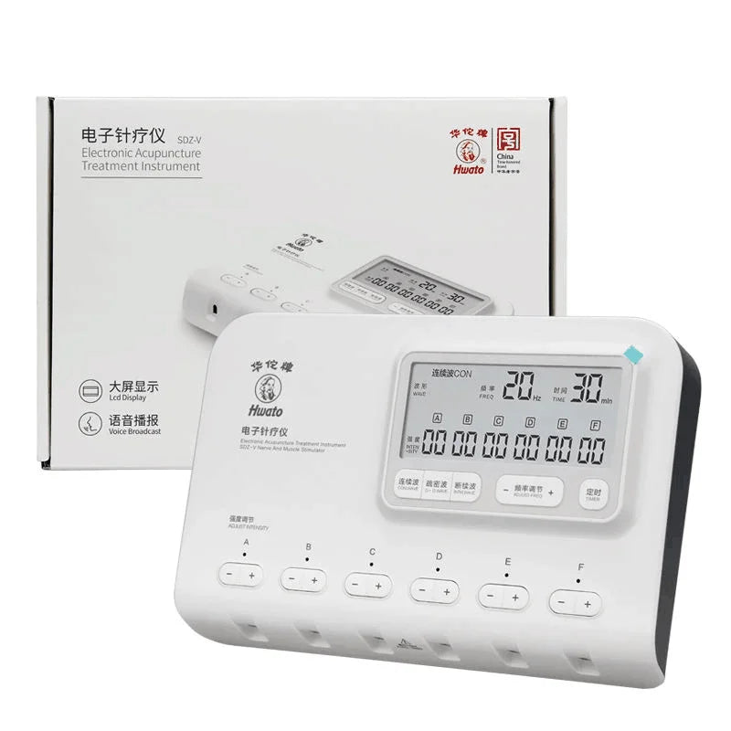 VamsLuna 6 Channel EMS TENS Stimulator &ndash; Pain Relief White
