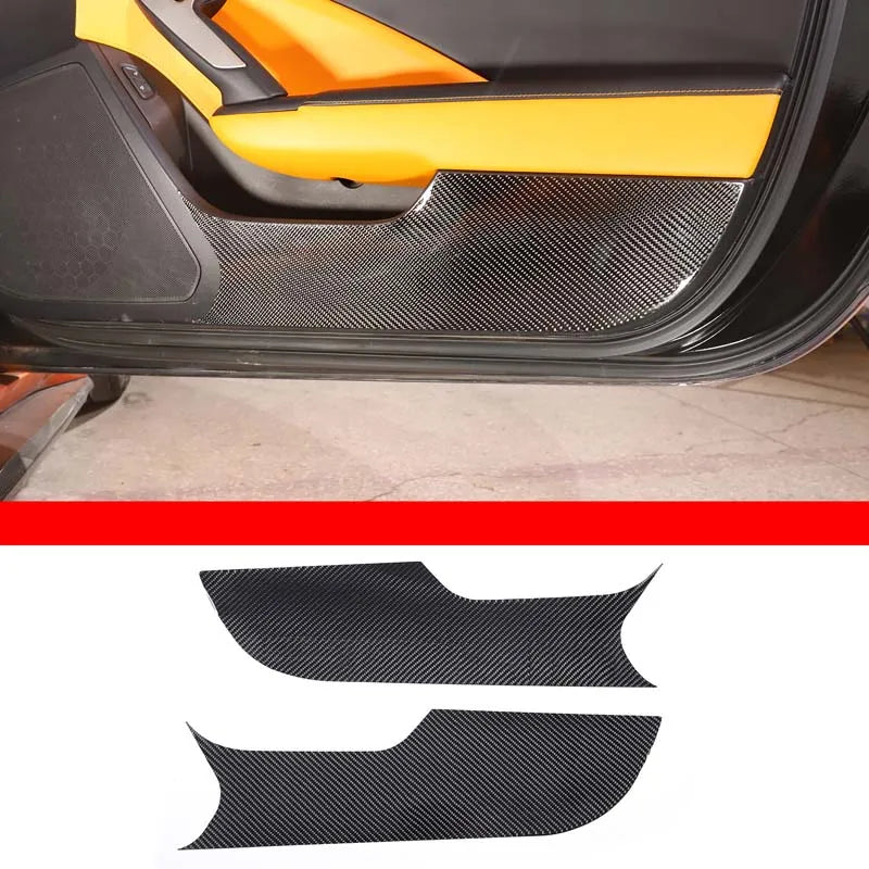 2 τεμ. μαλακό κάλυμμα πάνελ ποδιών από ανθρακονήματα για Corvette C7