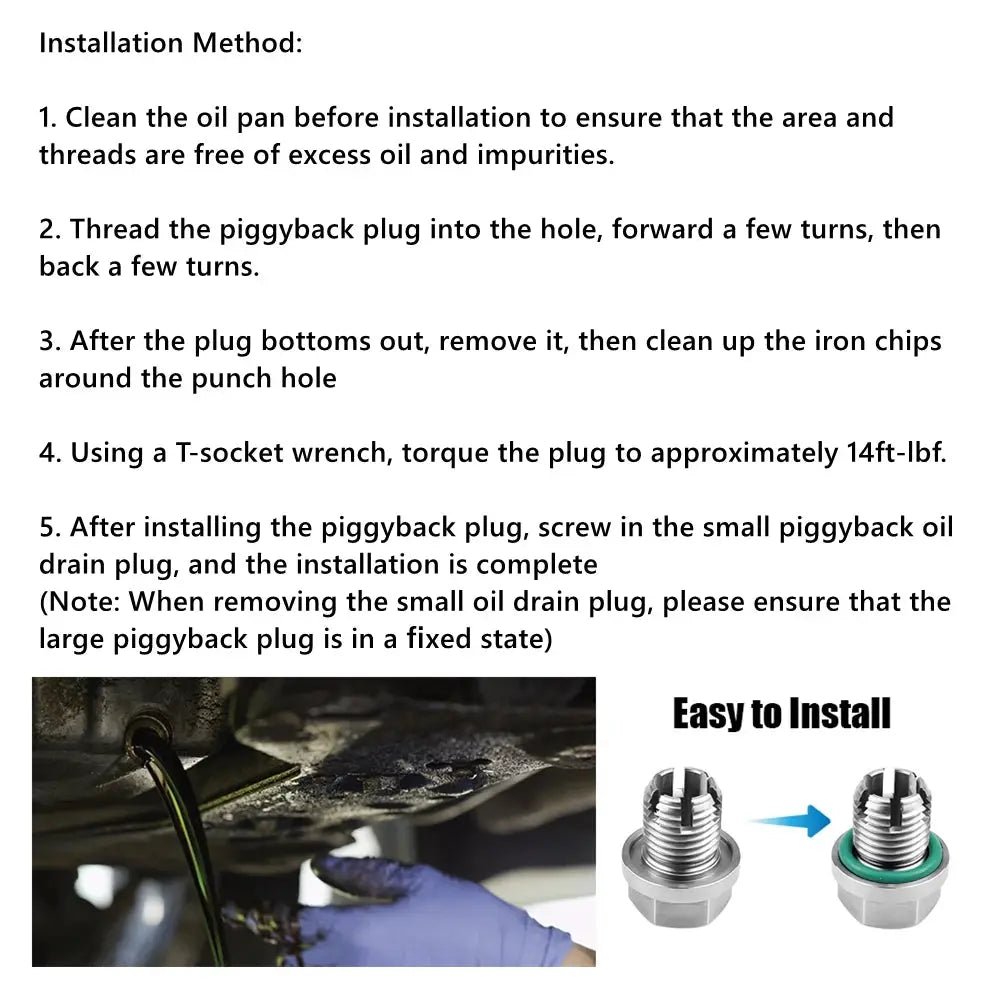 M12.1x1.25/1.5/1.75 M14.1 M16.1 M18.1x 15mm Oil Drain Plug Oversize Piggyback Self Tapping Oil Pan Thread Repair Kit by InterCyprus Trading Ltd