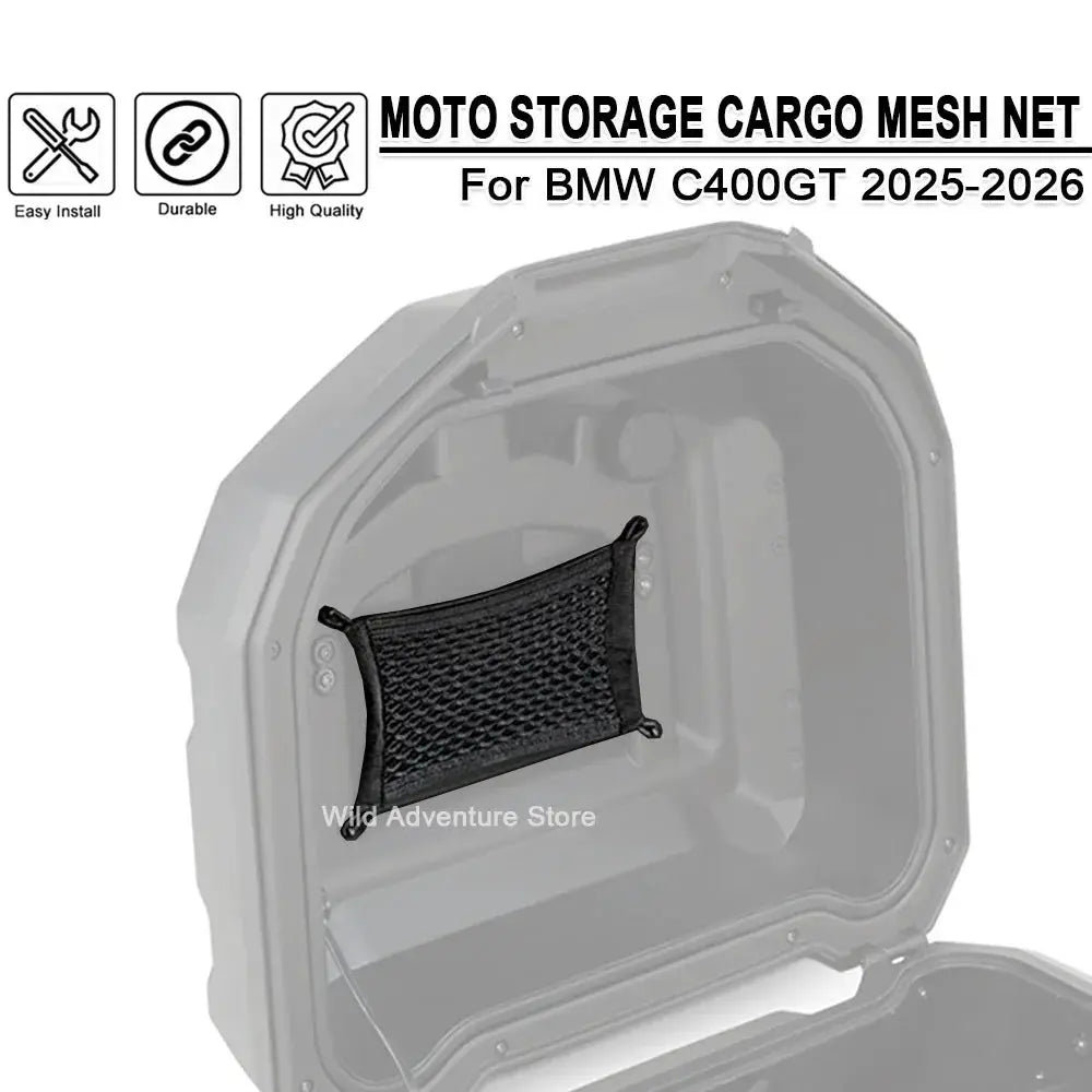 C400GT Motorcycle Storage Organizer Cargo Mesh Net For BMW C400 GT C 400 GT 2025-26 Luggage Storage Cargo Mesh Nets for Top Case by InterCyprus Trading Ltd