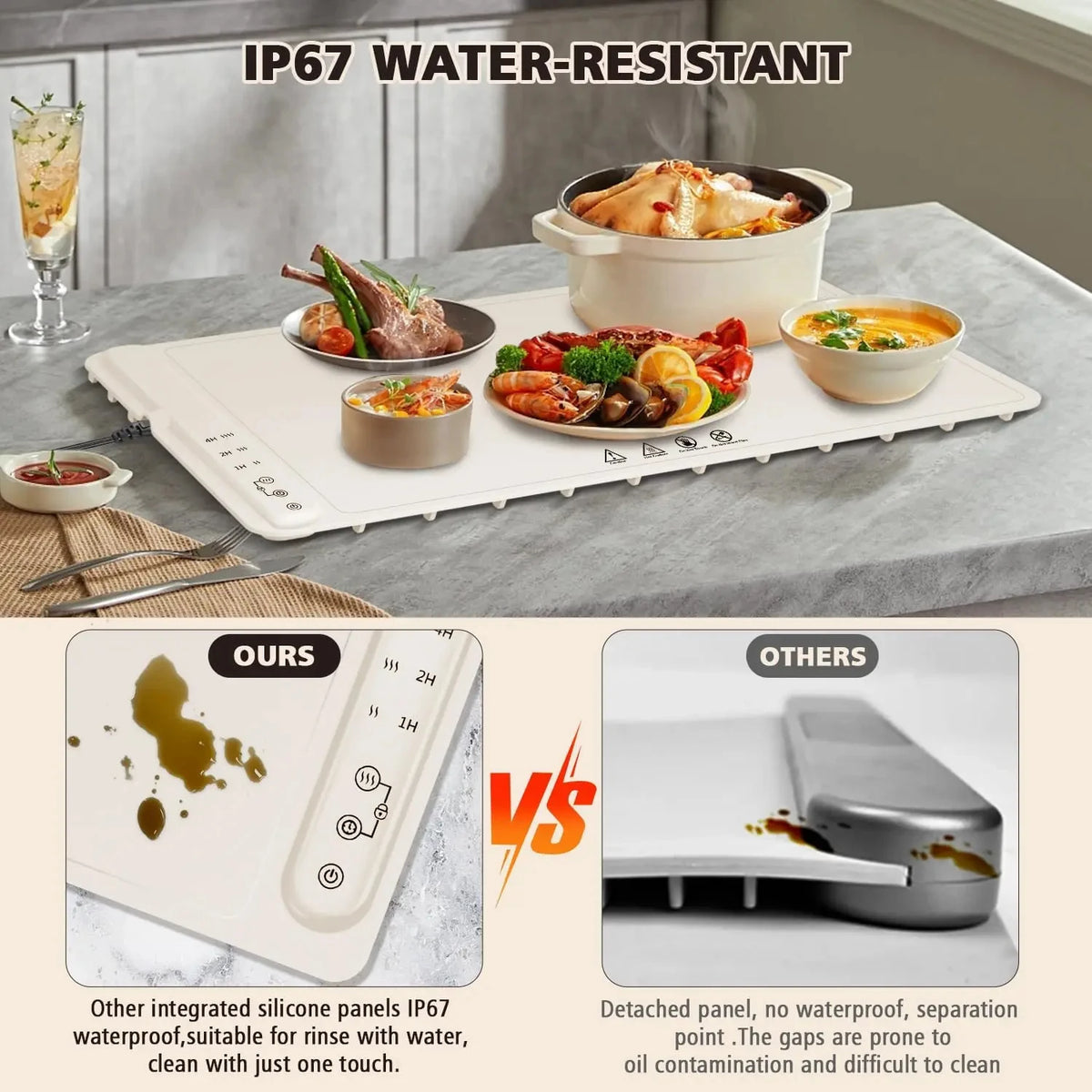 Electric Food Warmer Plate - Constant Temp Heating Plate