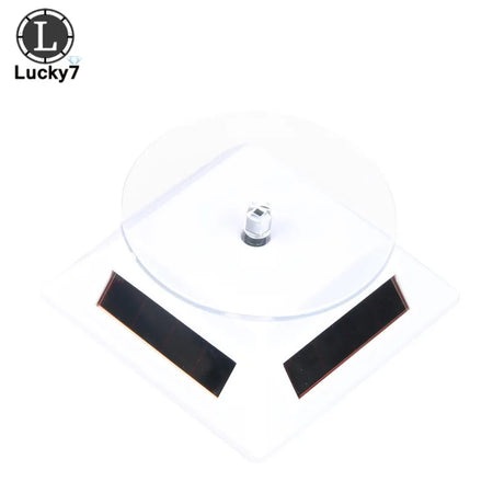 Solar-Powered 360 Rotating Jewelry Display Stand - 4 Colors White
