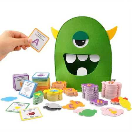 Montessori Alphabet Toy Set &ndash; ABC Letters With Flash Cards green