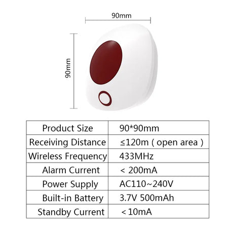 SN10 Indoor 433MHz Wireless Siren &ndash; High Decibel 110dB