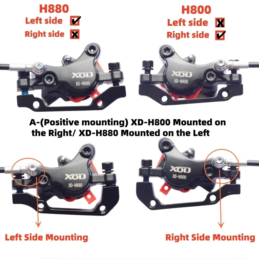 XOD Waterproof Electric Bicycle Scooter Brakes XD-H800 / XD-H880