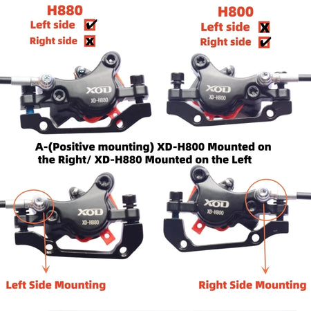 XOD Waterproof Electric Bicycle Scooter Brakes XD-H800 / XD-H880