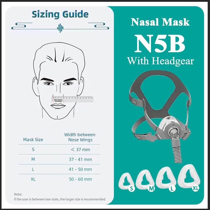 BMC N5B CPAP Nasal Mask - Quiet Sleep Comfort For Snoring
