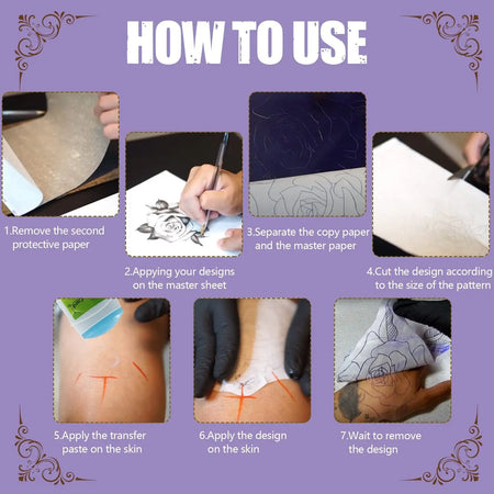 10/30/50pcs Tattoo Transfer Papers A4 Size &ndash; Thermal Paper