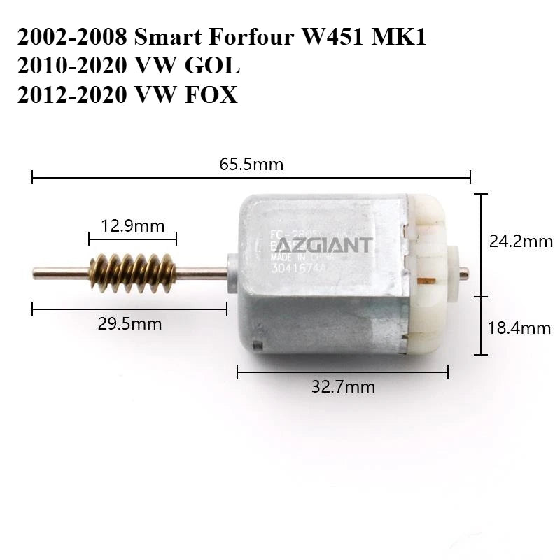 VW Gol Fox Door Lock Actuator 12V Drive Side, 10pcs