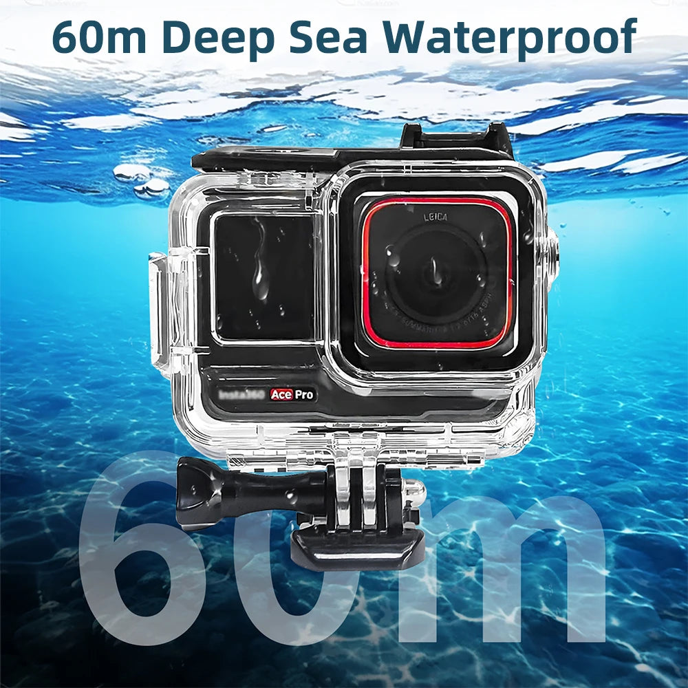 Waterproof Housing for Insta360 Ace Pro 2 &amp; Ace Pro - 60M Dive Case Protector