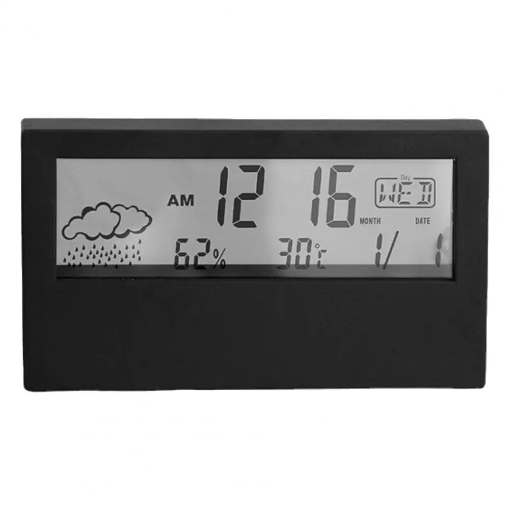 Multifunctional LCD Alarm Clock black