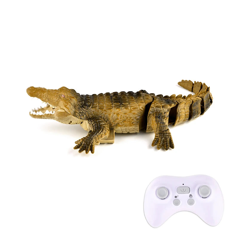 RC Animals Simulation Crocodile &ndash; Waterproof 2.4G Remote brownish yellow