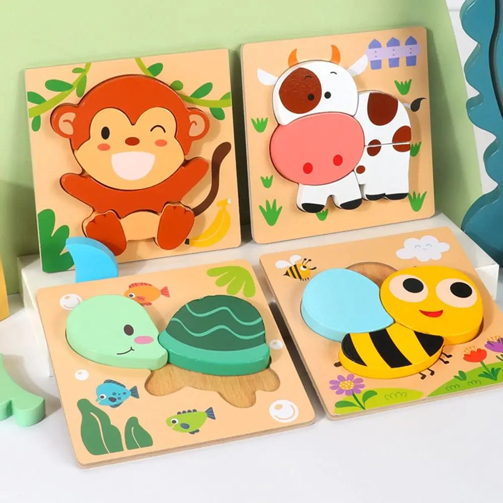 Children's Animal Wooden Puzzle &ndash; Engaging Montessori Learning Toy